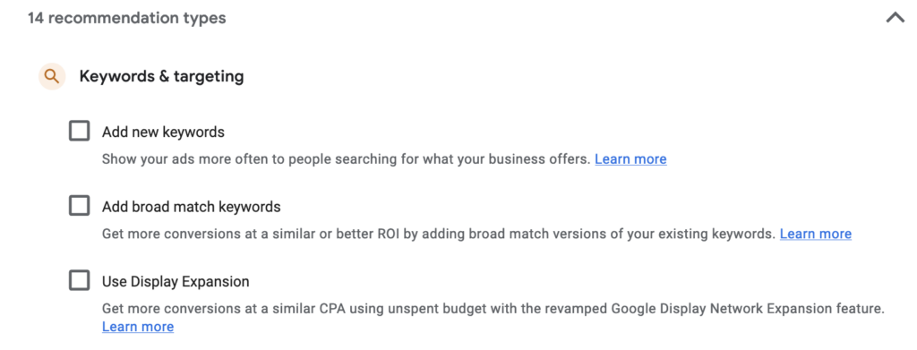 These are some auto-apply recommendations that can be damaging for small businesses running Google Ads